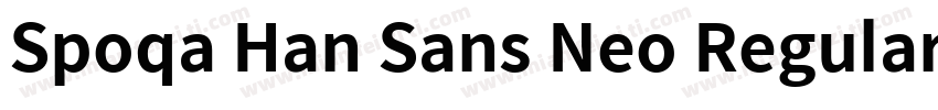 Spoqa Han Sans Neo Regular字体转换